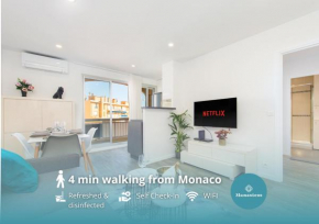 Monaco à pied - Spacieux appartement - Balcon - CA